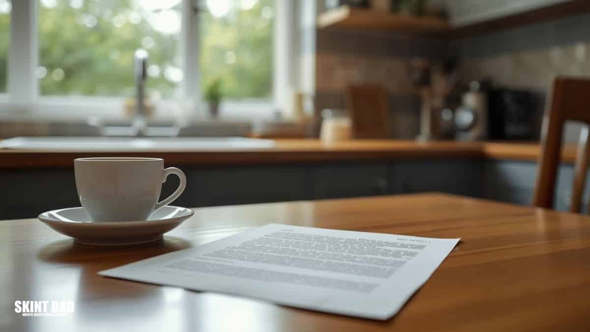 important letter on kitchen table